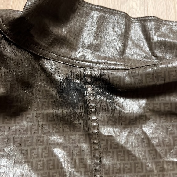 Fendi Shimmering Brown Trench Coat DAMAG - Picture 5 of 8